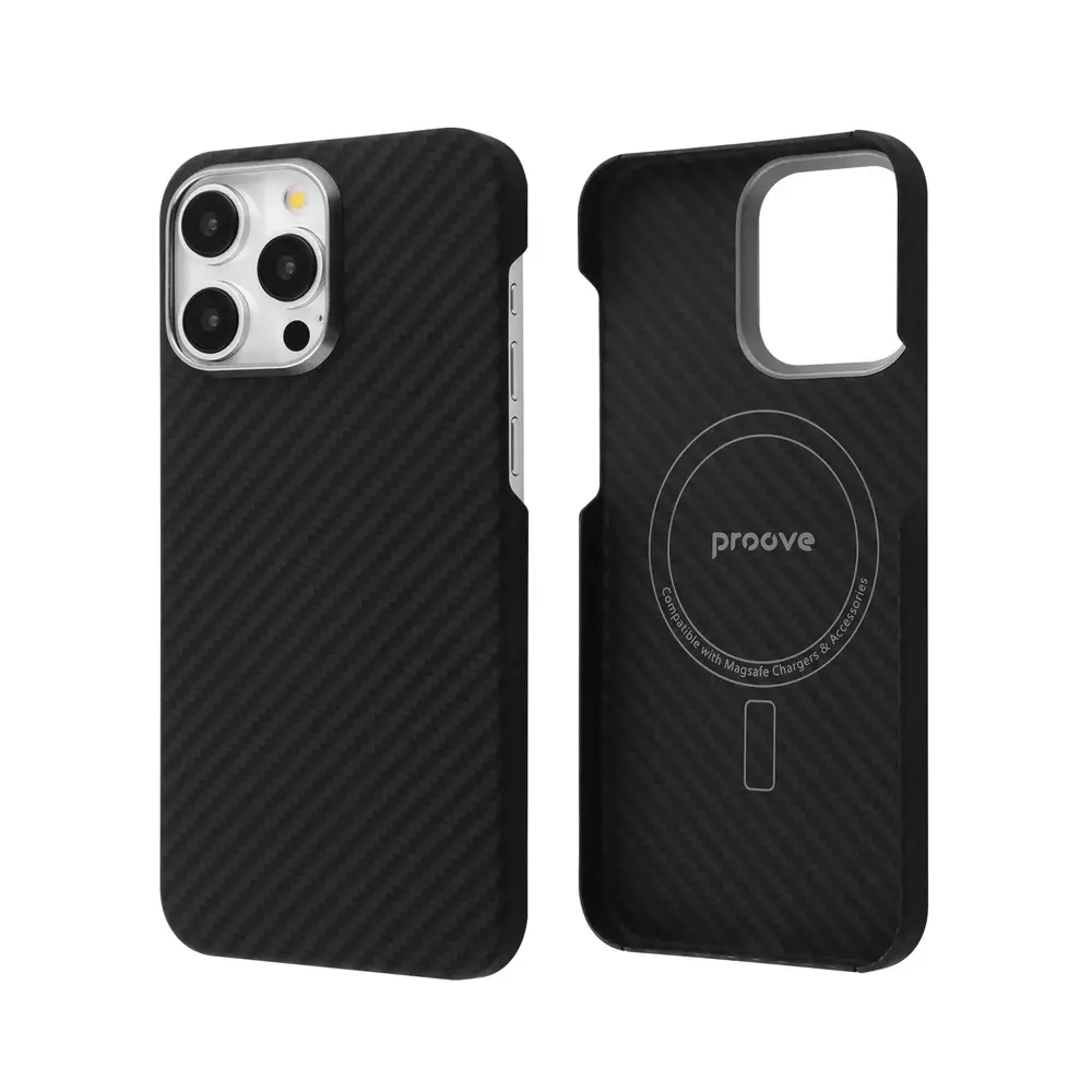 Чохол Proove Carbon Slim with Magnetic Ring iPhone 15 Pro Black